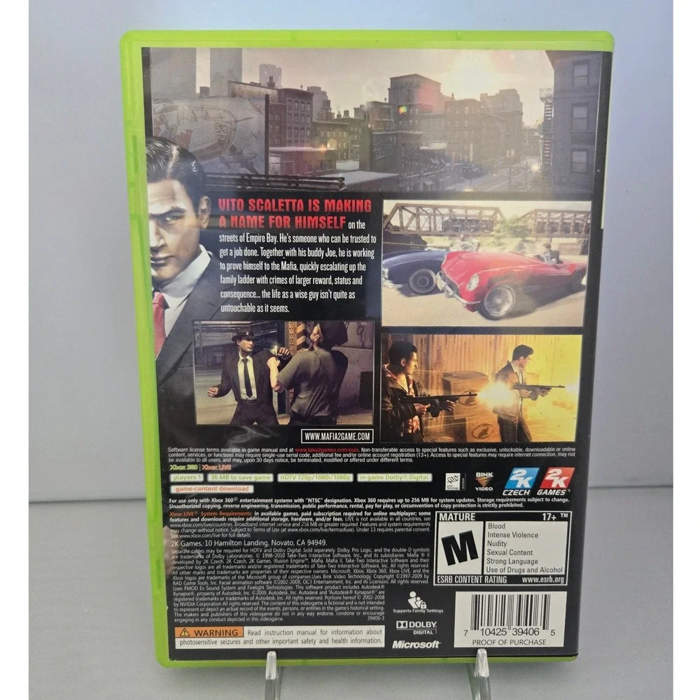 Mafia II - Microsoft Xbox 360, 2010 - Complete CIB‎ W/ Manual Tested & Working